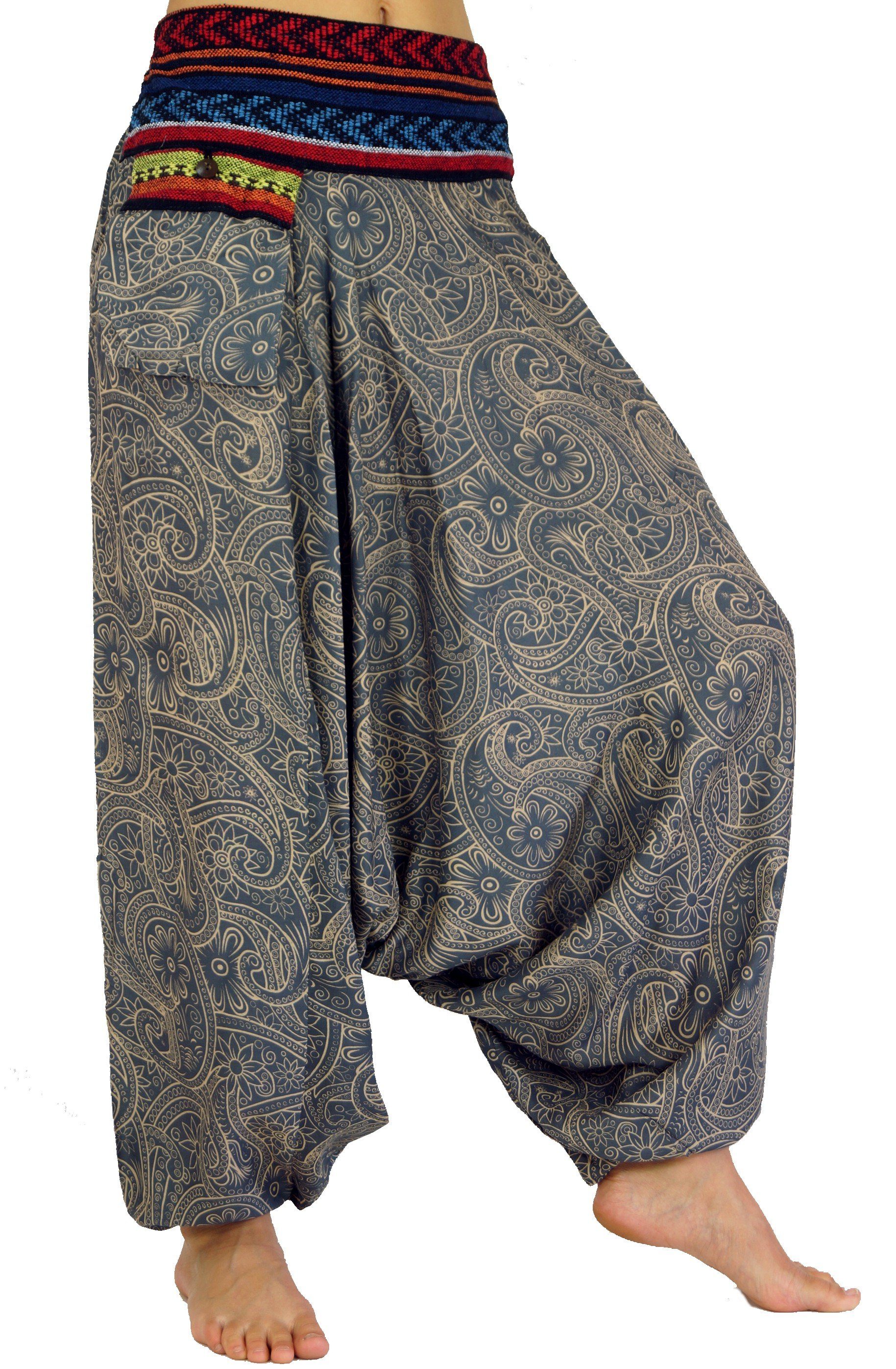 Guru-Shop Relaxhose Bedruckte Haremshose, Pluderhose mit günstig online kaufen