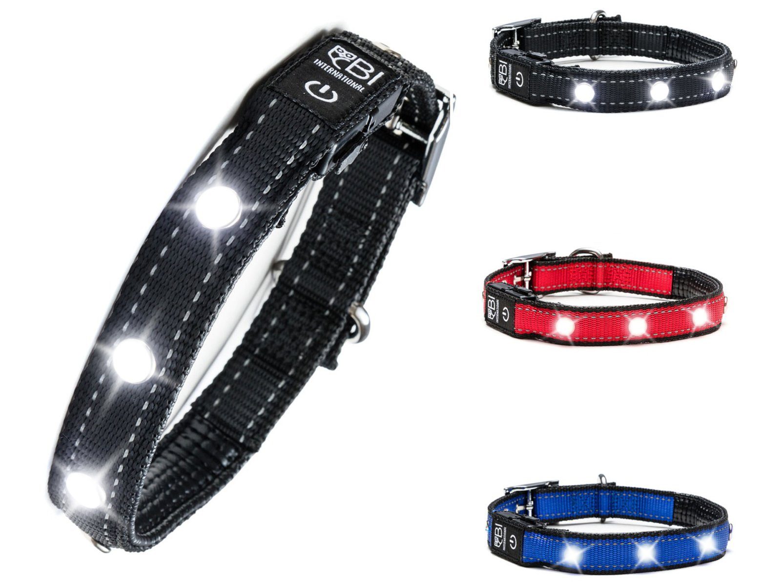 Petsation Hunde-Halsband Leuchthalsband für Hunde [Das Original] Leuchtendes LED Hundehalsband