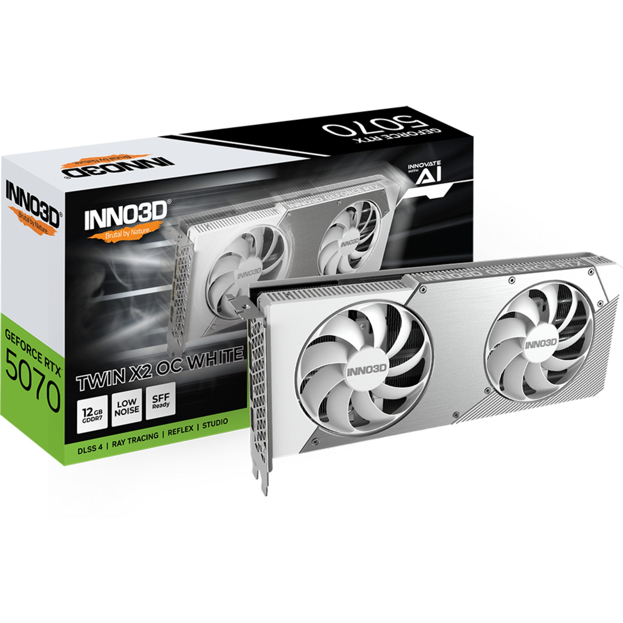 Inno3D INNO3D GeForce RTX 5070 TWIN X2 OC white, Grafikkarte (12 GB)
