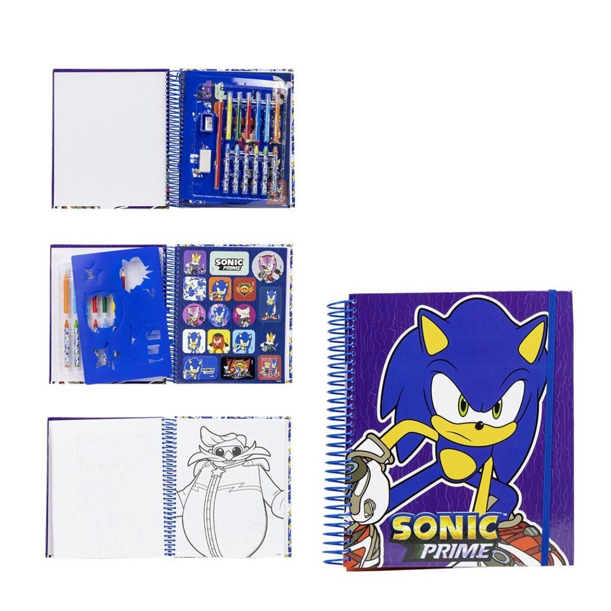 Sonic Kreativset Sonic Kreativalbum für Kinder Ausmal- & Beschäftigungsbuch
