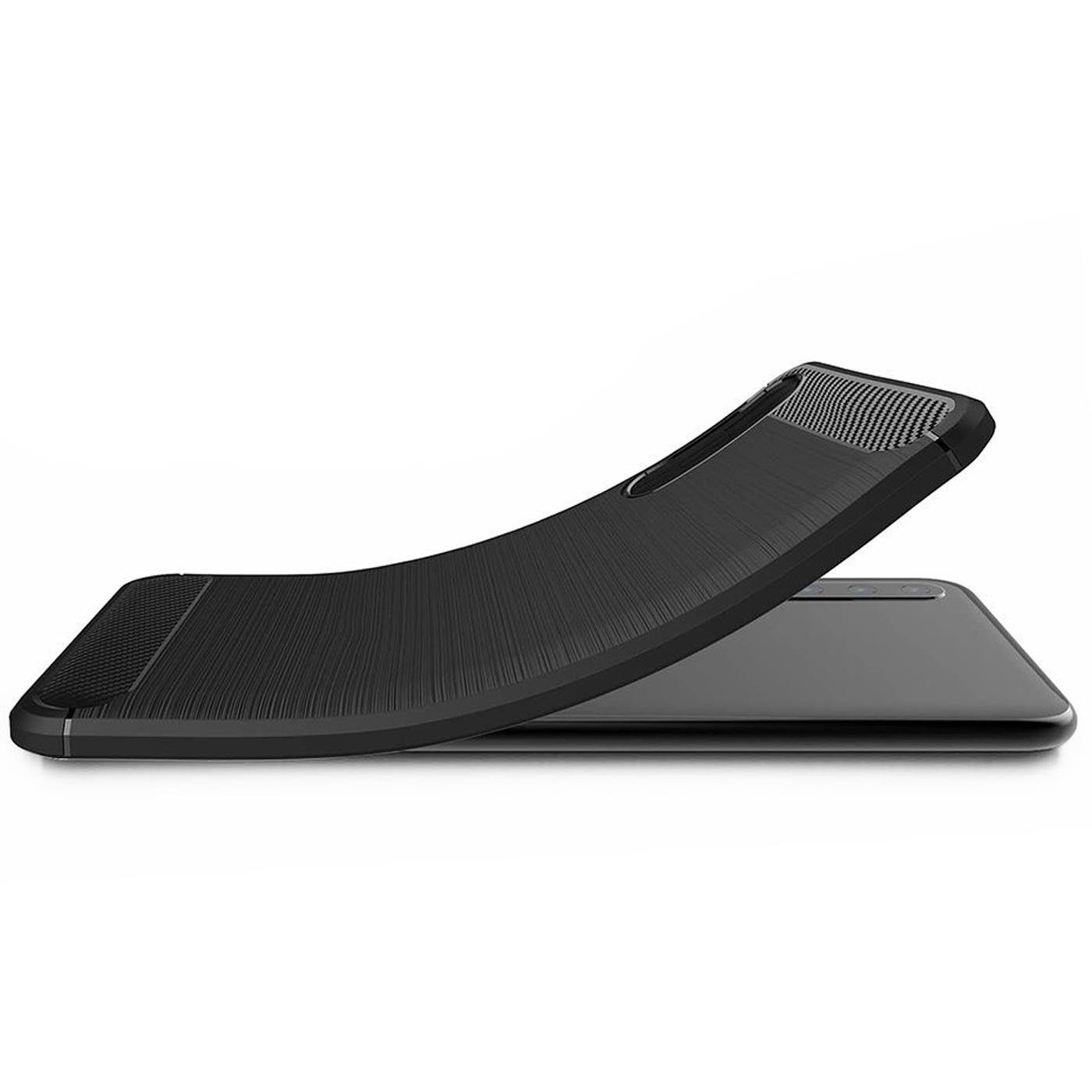 CoolGadget Handyhülle Carbon Handy Hülle für Huawei P20 Pro 6,1 Zoll, robuste Telefonhülle Case Schutzhülle für P20 Pro Hülle