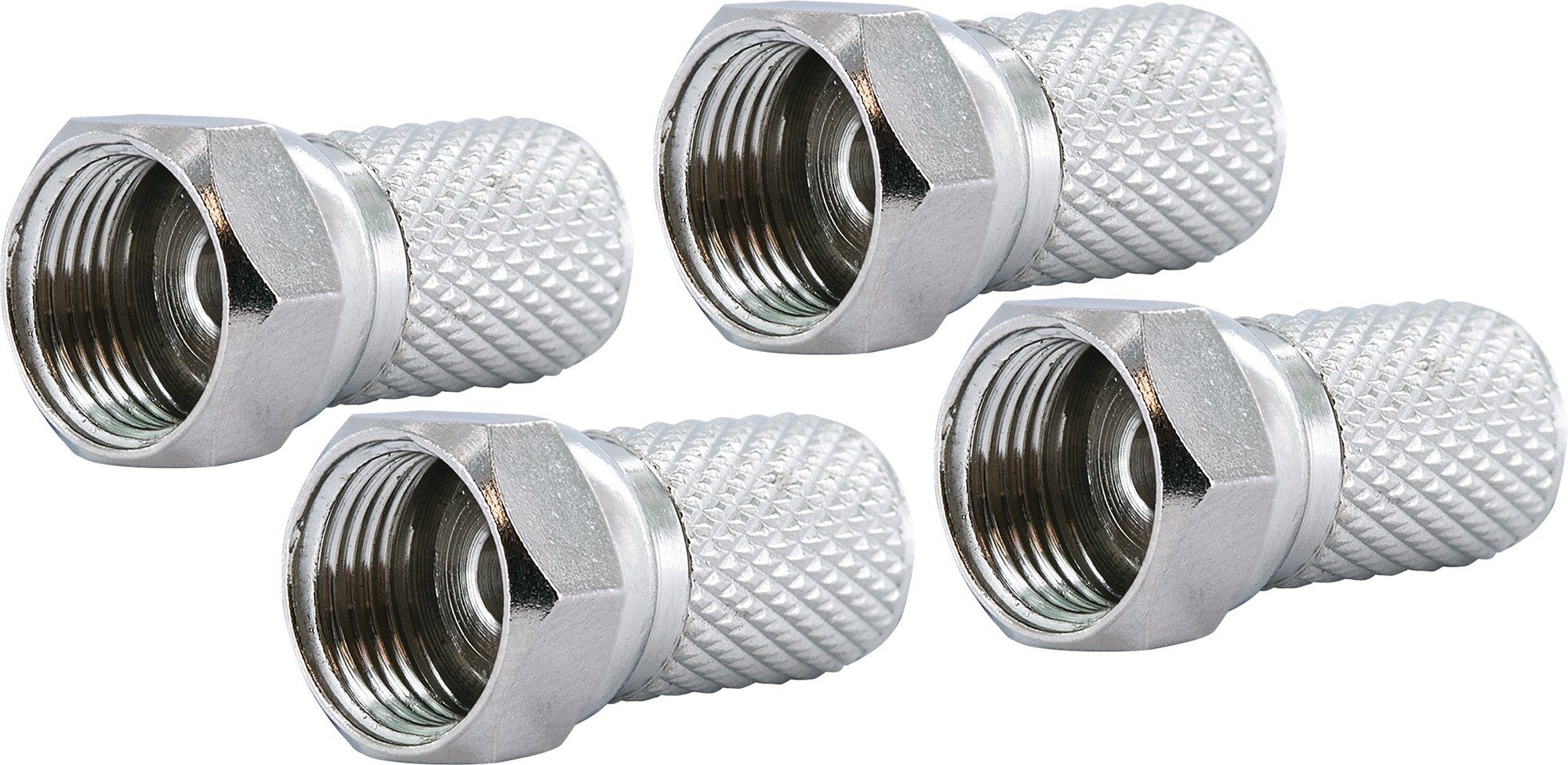 Schwaiger FST7304 241 TV-Adapter F-Stecker zu F-Buchse, für Koaxialkabel