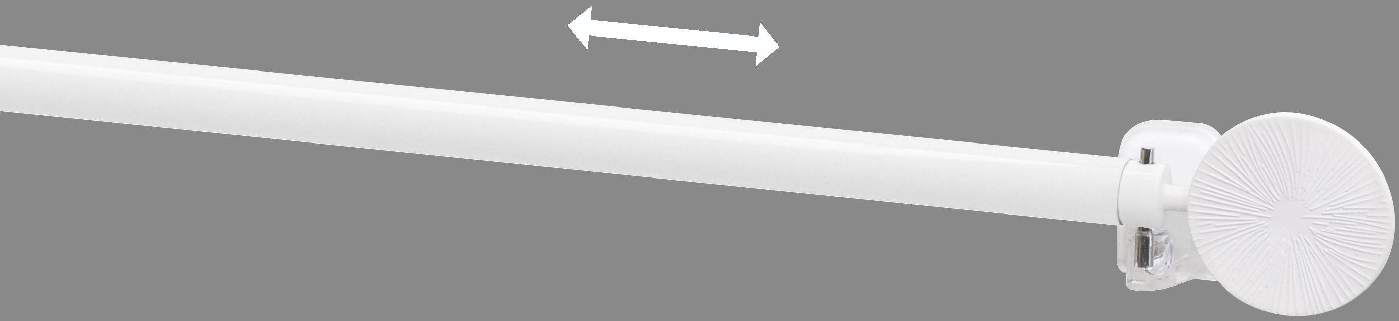 Good Life Scheibenstange Kreis, Ø 10 mm, 1-läufig, ausziehbar, ohne Bohren, geklebt, Kunststoff, Metall