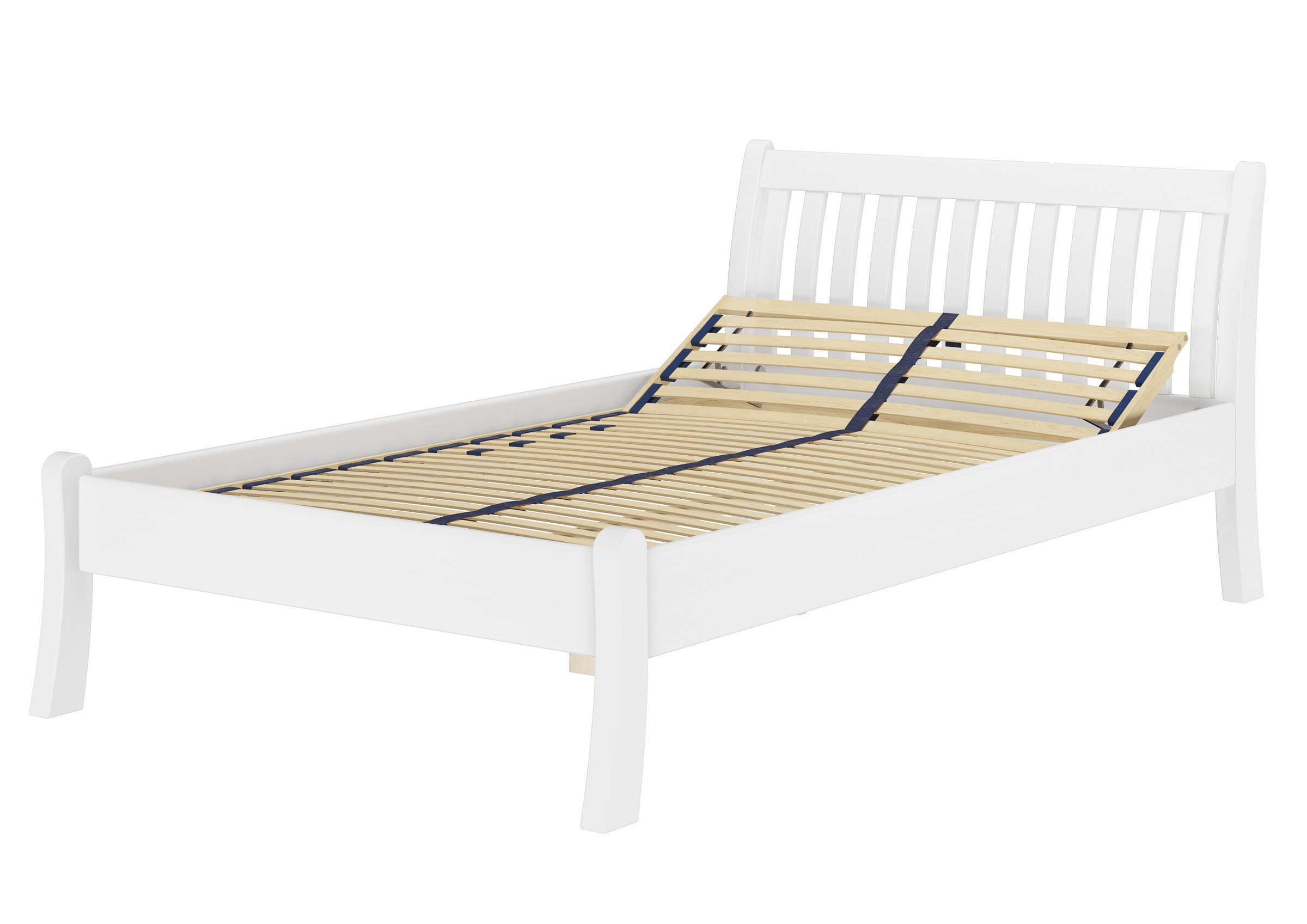 ERST-HOLZ Bett Weißes Geschwungenes Einzelbett 120 günstig online kaufen