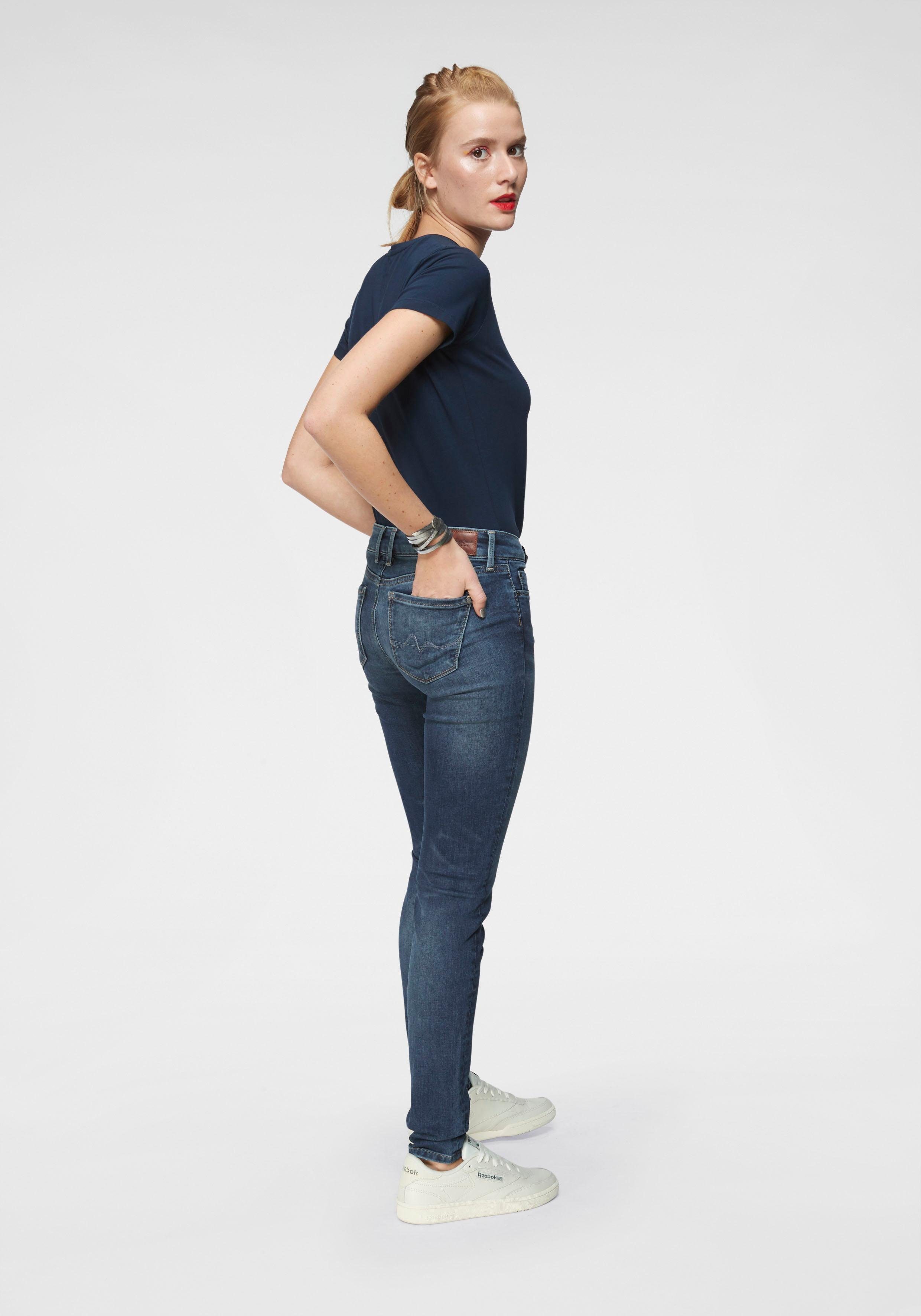 im Z63 Jeans Skinny-fit-Jeans SOHO Stretch-Anteil 5-Pocket-Stil 1-Knopf Bund stretch classic und Pepe mit
