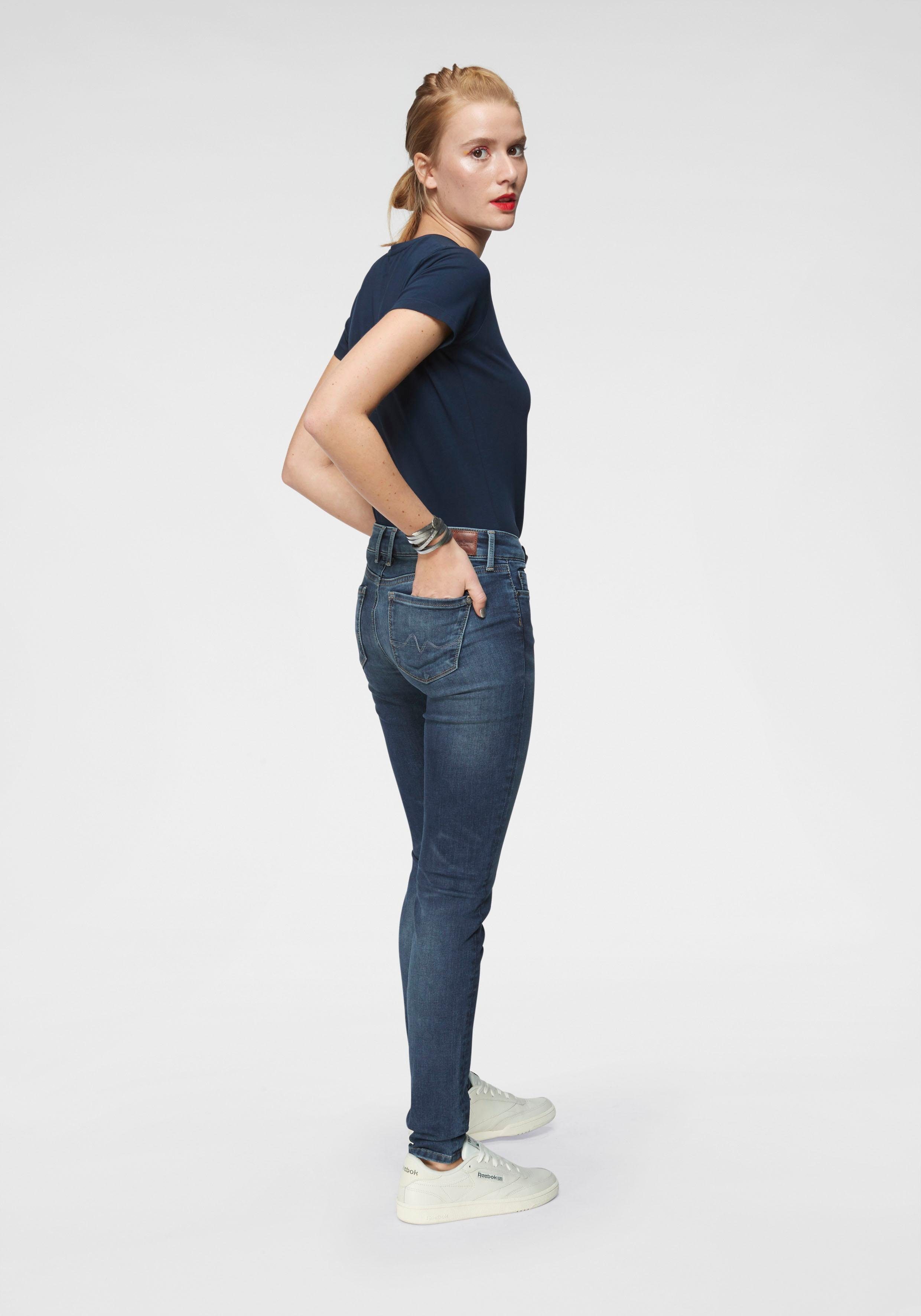 Pepe Jeans Skinny-fit-Jeans SOHO im 5-Pocket-Stil mit 1-Knopf Bund und Stretch-Anteil
