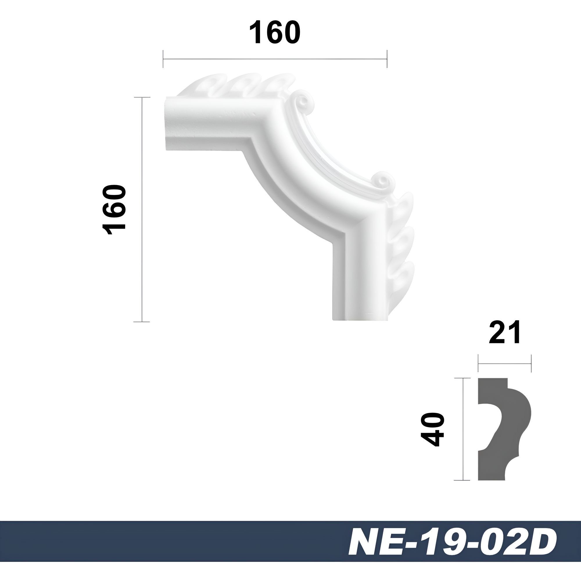 marbet design Zierleiste NE-19-02D, 4 Ecksegmente, günstig online kaufen