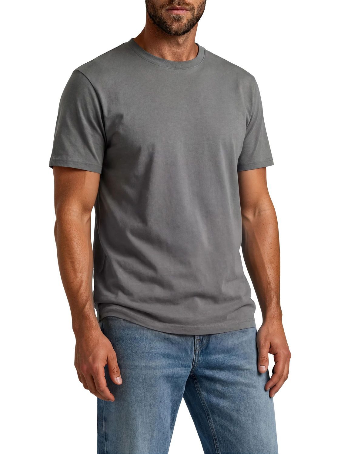 ONLY & SONS T-Shirt Herren Basic Shirt ONSJEFF LONGY 5er Pack Regular Fit (Vorteilspack, 5-tlg) Kurzarm Tee Shirt mit Rundhalsausschnitt aus 100% Baumwolle