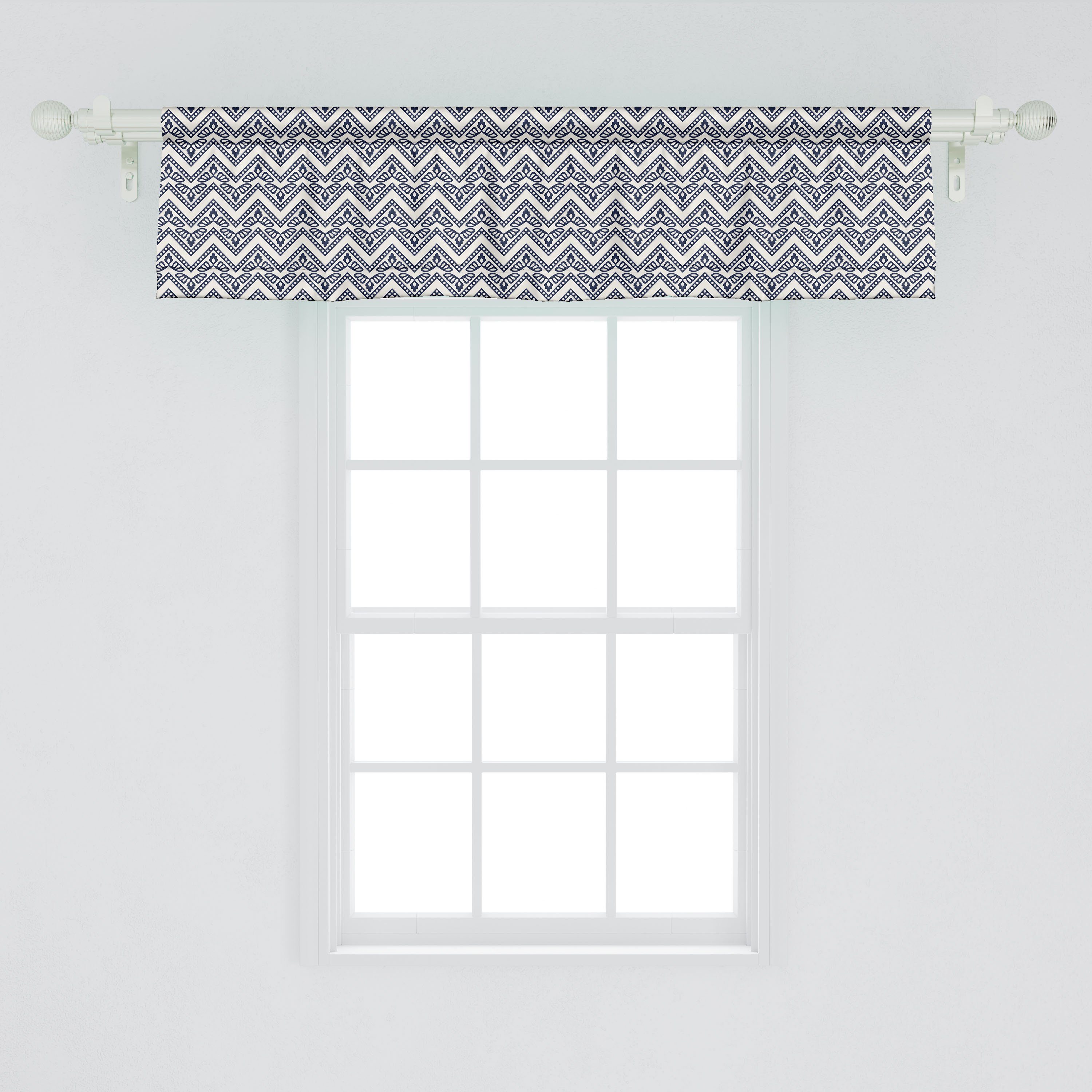 Scheibengardine Vorhang Volant für Küche mit Abakuhaus, Dekor Microfaser, naturfarben Schlafzimmer Minimal Stangentasche, Floral Nostalgie