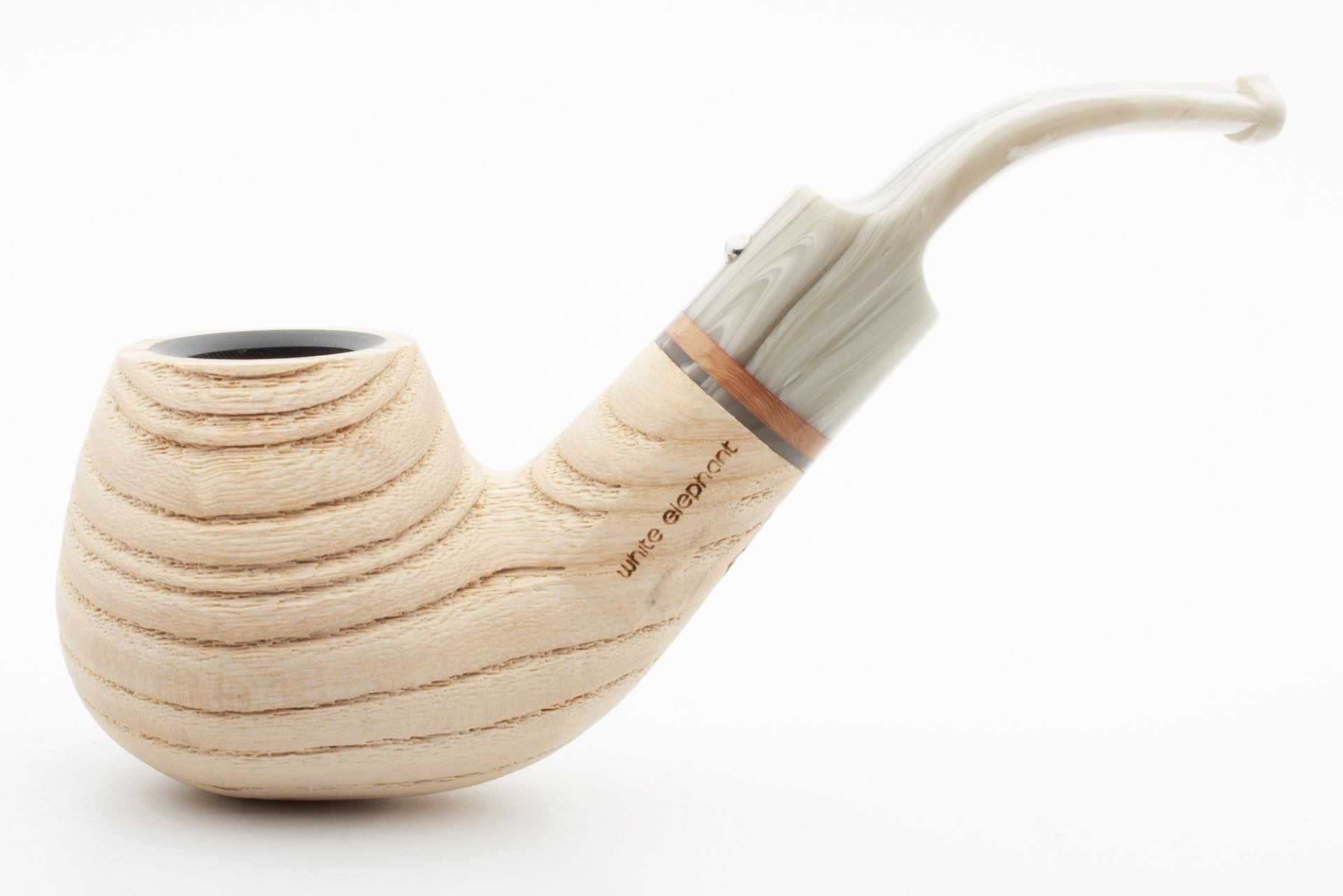 Handpfeife White Elephant Pfeife Sahara 1 Esche mit Graphit Einsatz
