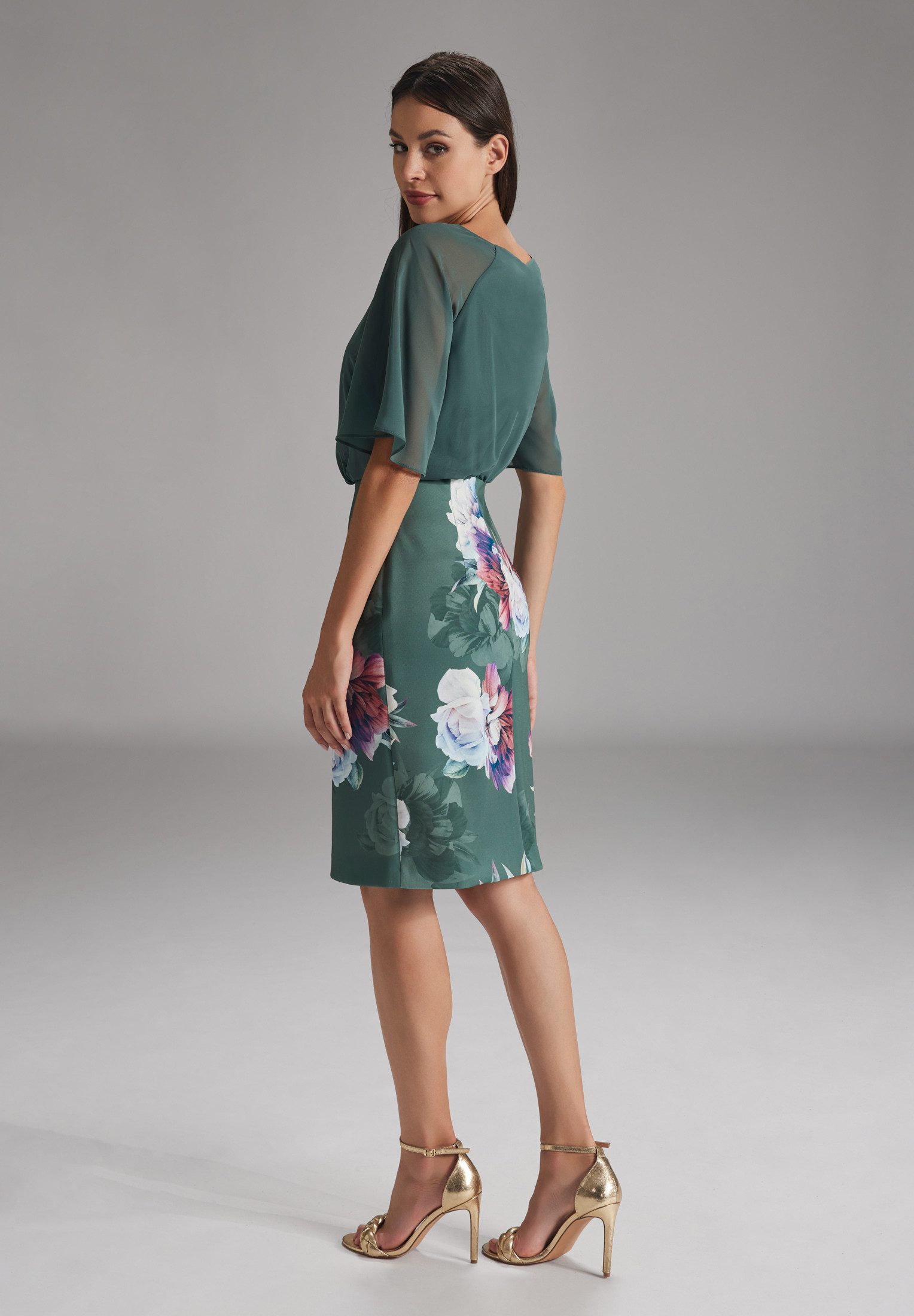 SWING Cocktailkleid - Cocktailkleid mit Scubarock Oberteil in lockerer Passform