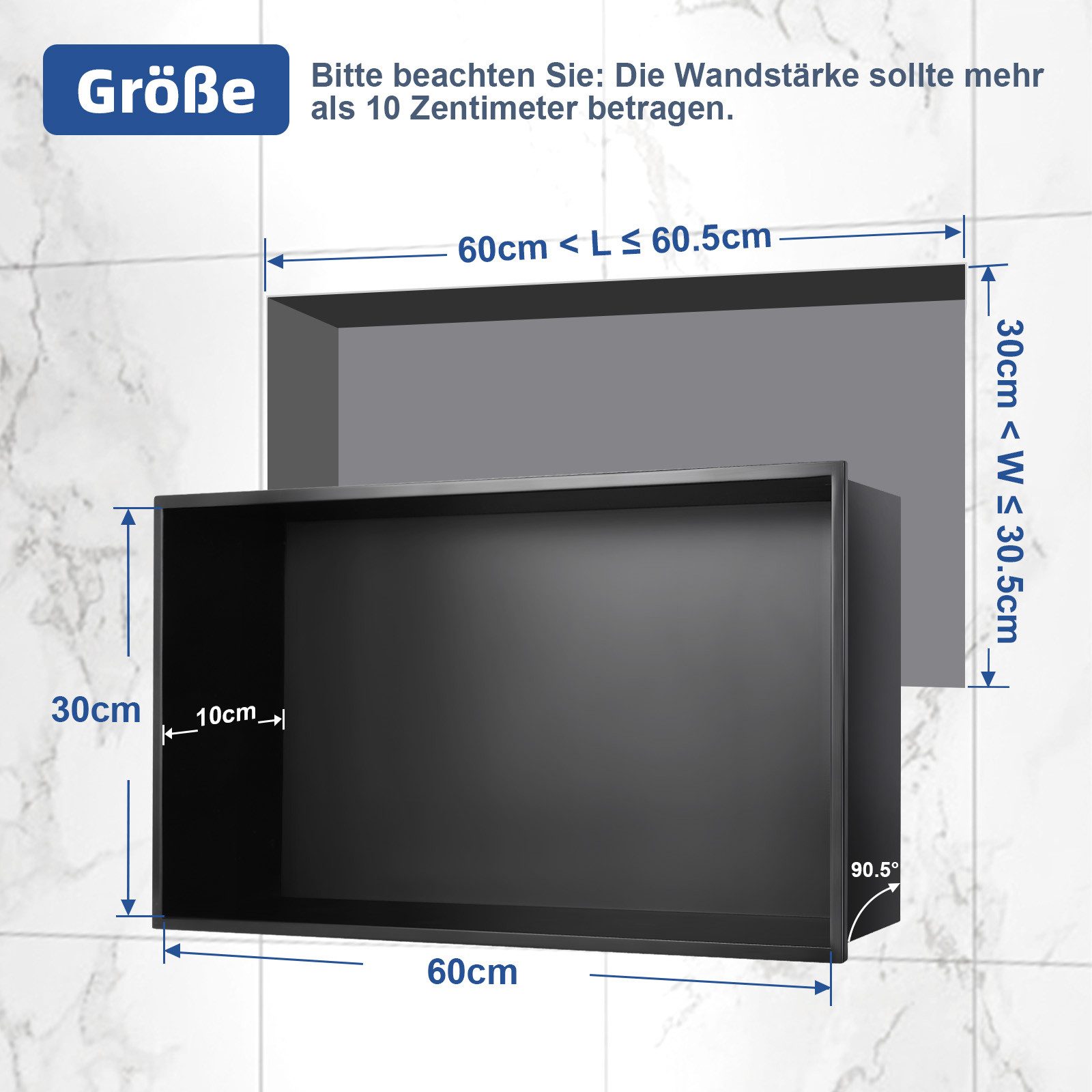 JOYOLEDER Duschwand Wandnische Dusche Edelstahl, Eingebettete günstig online kaufen