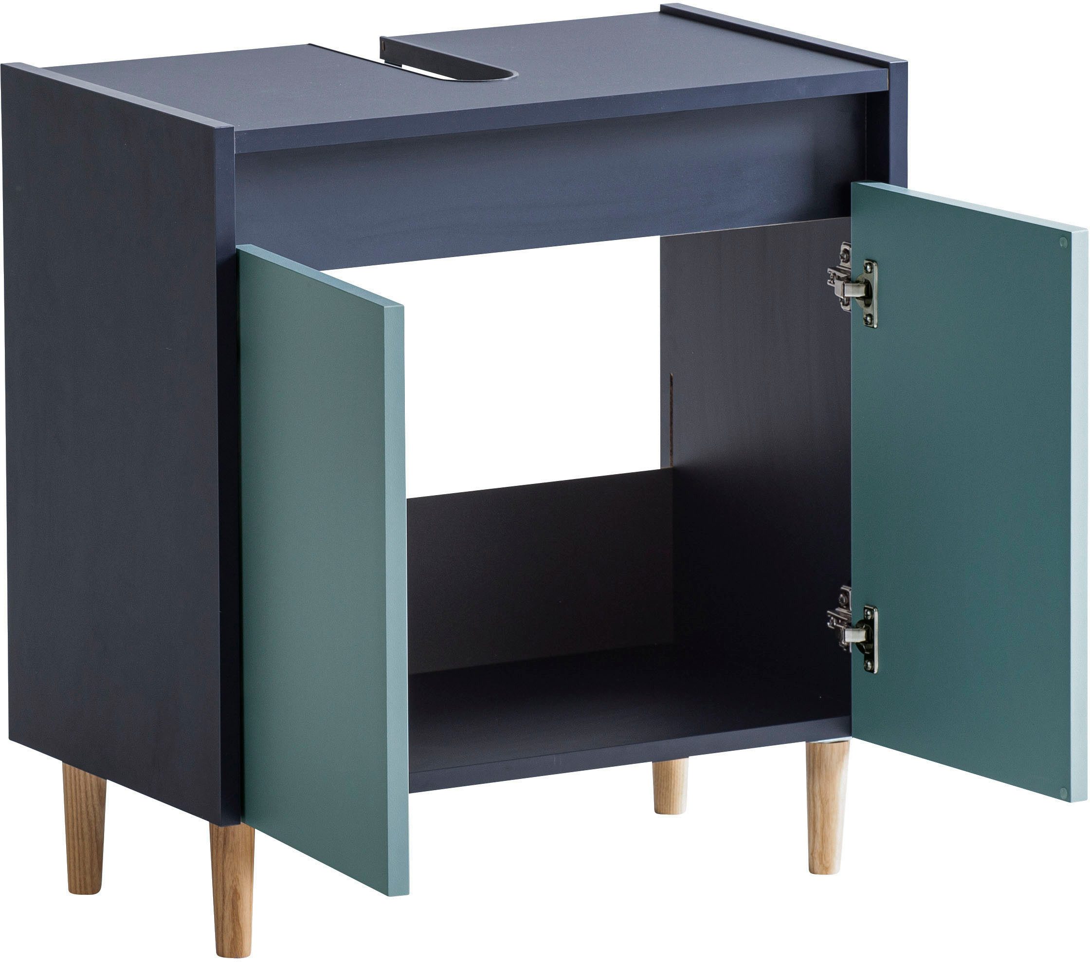 welltime Waschbeckenunterschrank Lovis, Waschbeckenunterschrank, Made in Germany, B: 56 cm Solide Verarbeitung - Dieses Produkt ist in Deutschland gefertigt