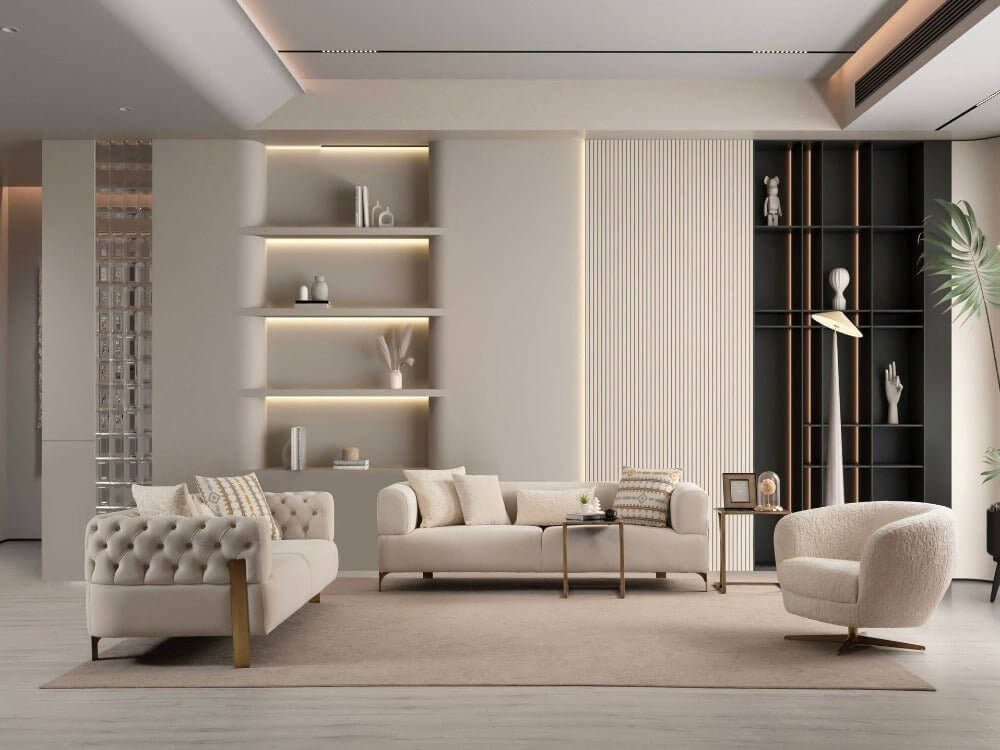Nobelaa Sofa Sitzgruppe/Sofa Set - Wohnzimmergarnitur "Verbena" 3+3+1