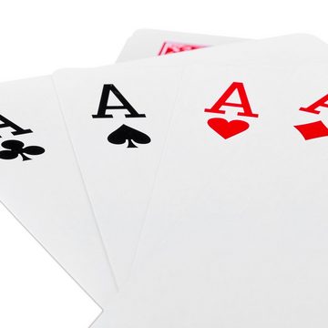 relaxdays Spiel, 5 x Pokerkarten Jumbo 54 Karten