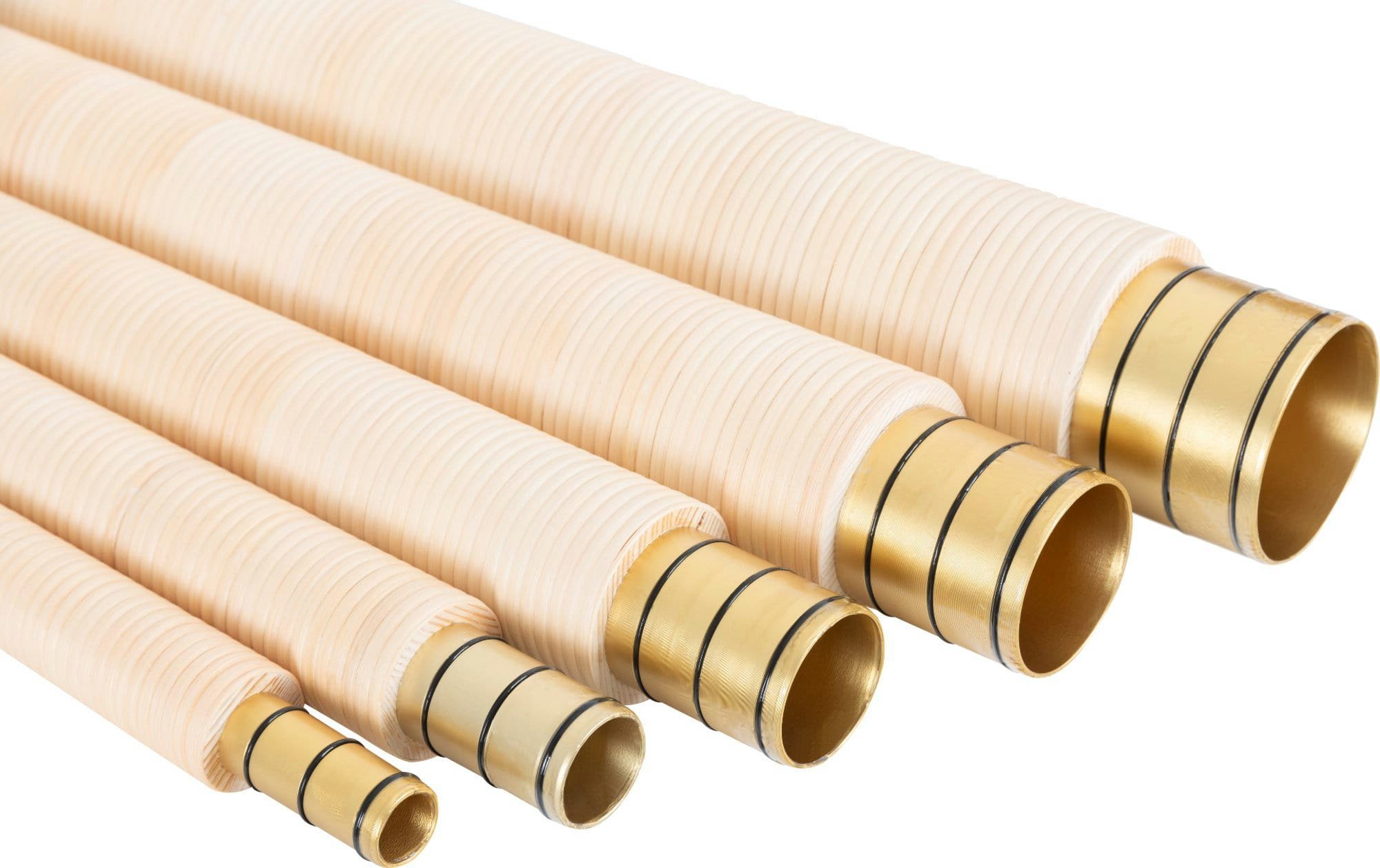 Lechgold Alphorn Wanderalphorn Walnuss Fis 347 cm 6-teiliges, super-transportables Alphorn mit leichter Ansprache
