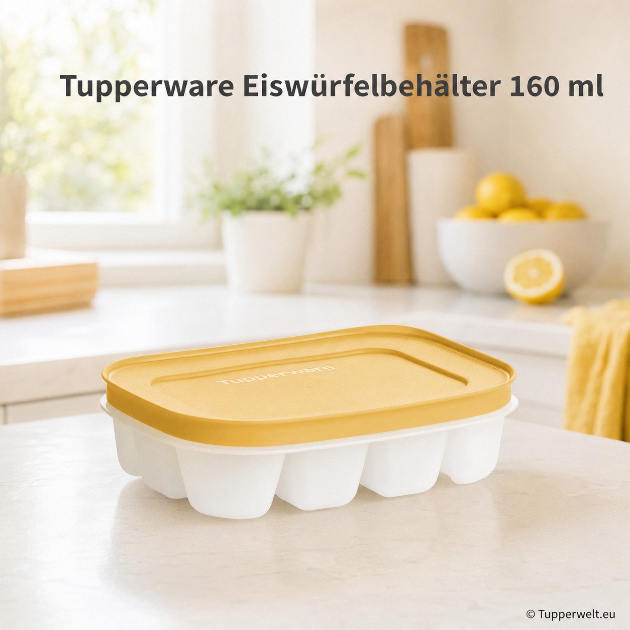TUPPERWARE Eiswürfelbehälter Tupperware Eiswürfelbehälter gelb 160ml