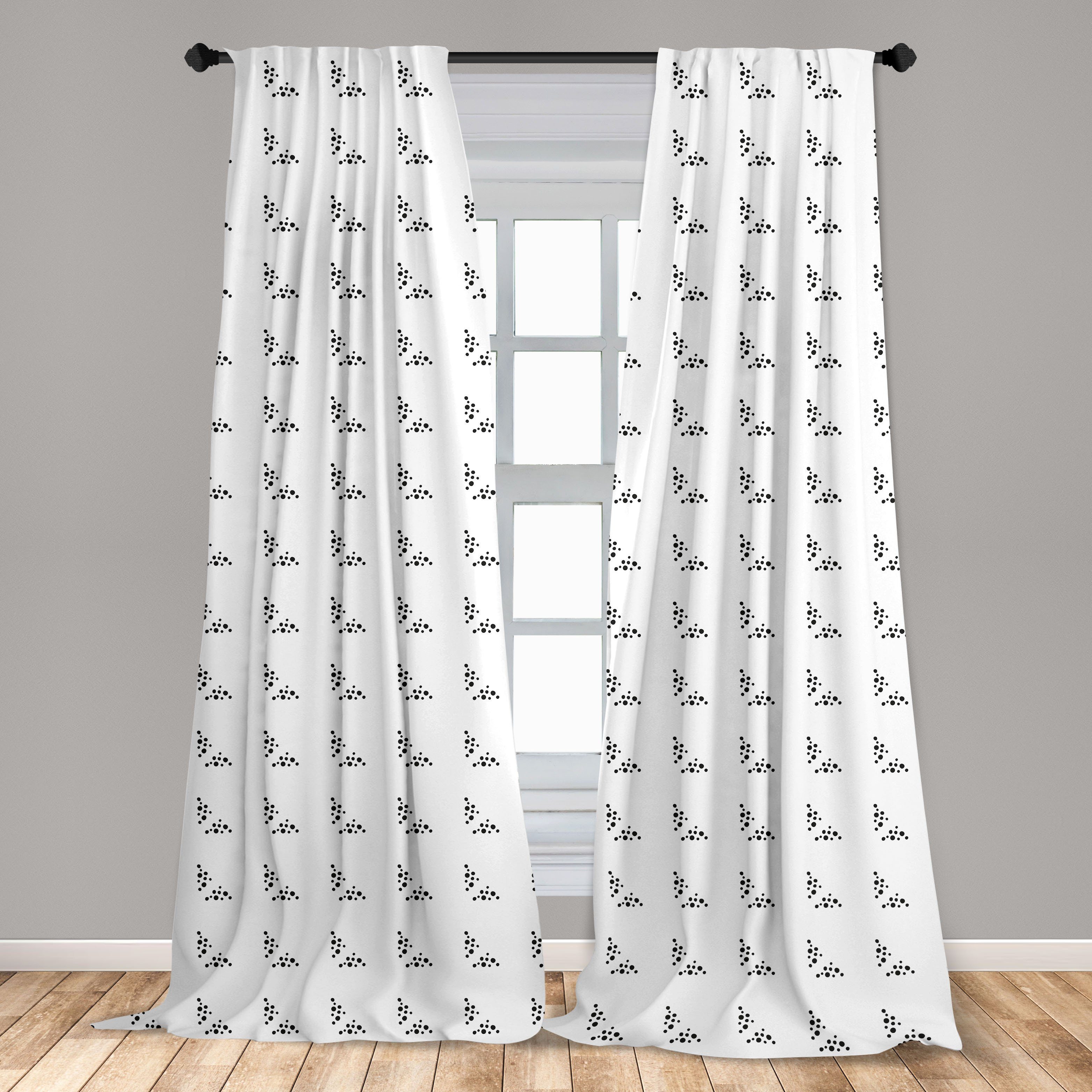 Gardine Vorhang für Abstrakt Dekor, Dots Geometrisch Microfaser, Minimal Schlafzimmer Wohnzimmer Abakuhaus