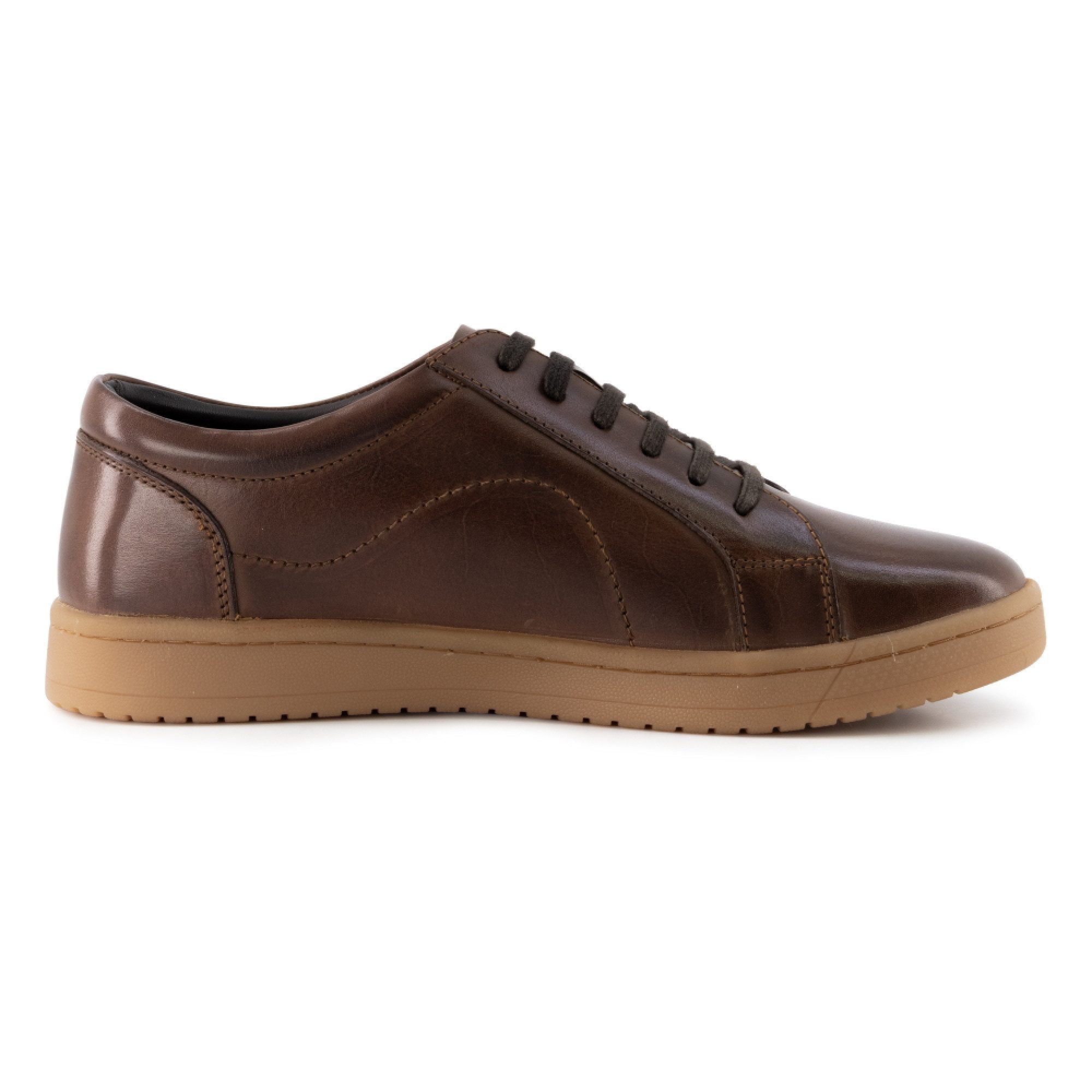 Hamlet Hamlet TIM Herren Sneaker Schnürung Glattleder Crust-Brown Schnürschuh