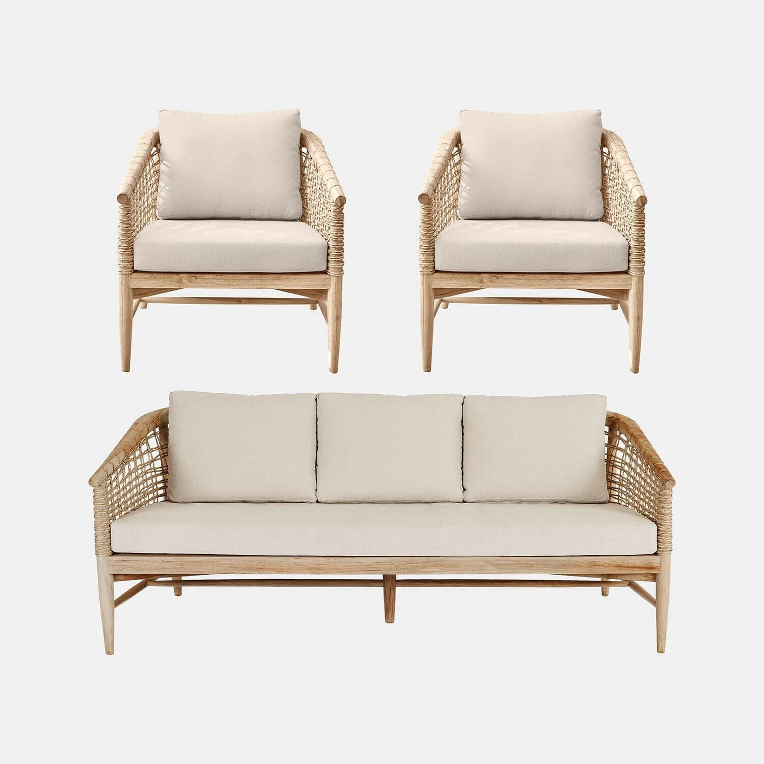 Mirabeau Sitzgruppe Sitzgruppe Roselva braun/creme