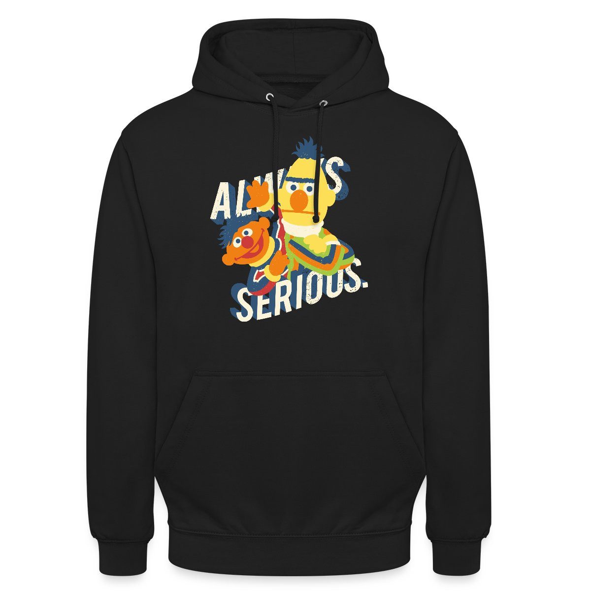 Spreadshirt Hoodie Sesamstraße Always Serious Unisex Hoodie (1-tlg)