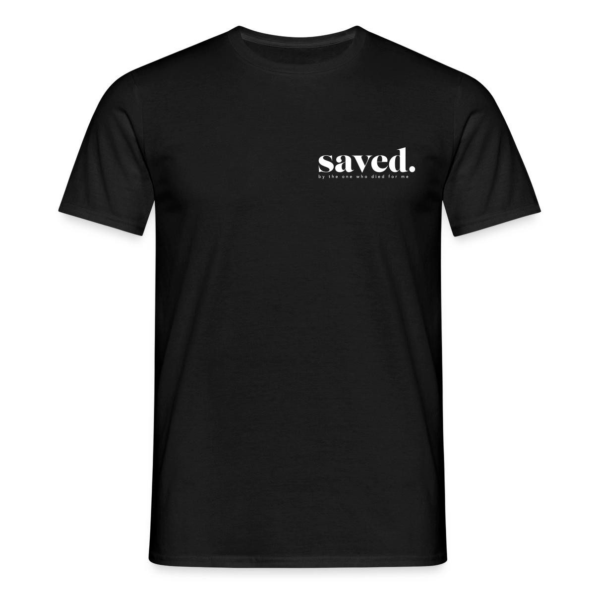 Spreadshirt T-Shirt Saved By Jesus Gott Religion Christus Christ Männer T-Shirt (1-tlg)