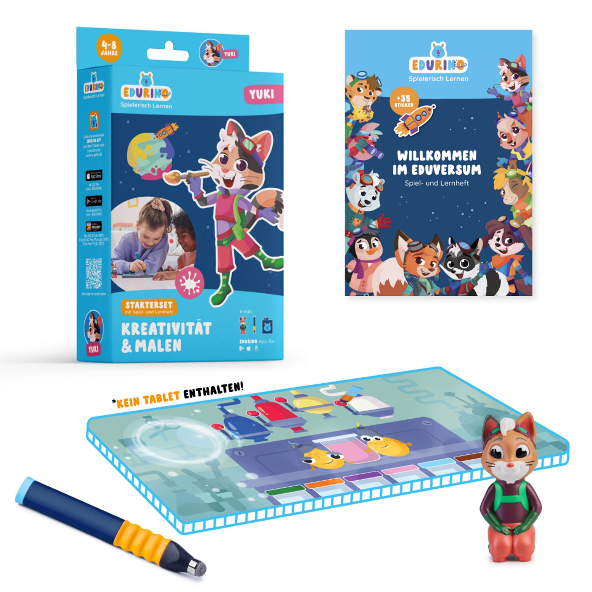 Edurino Lernspielzeug Bundle - Lernfigur Yuki Kreativität & Malen EXKLUSIV günstig online kaufen