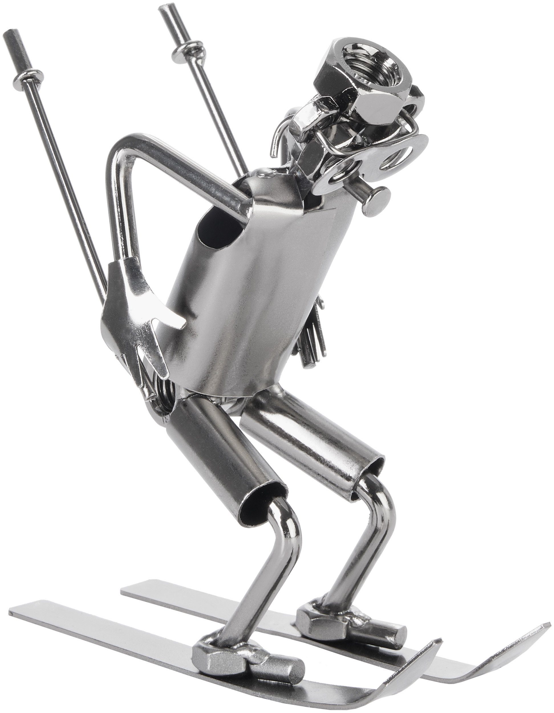 Dekofigur Schraubenmännchen Skifahrer Ski Eisenfigur Metallmännchen - Handarbeit