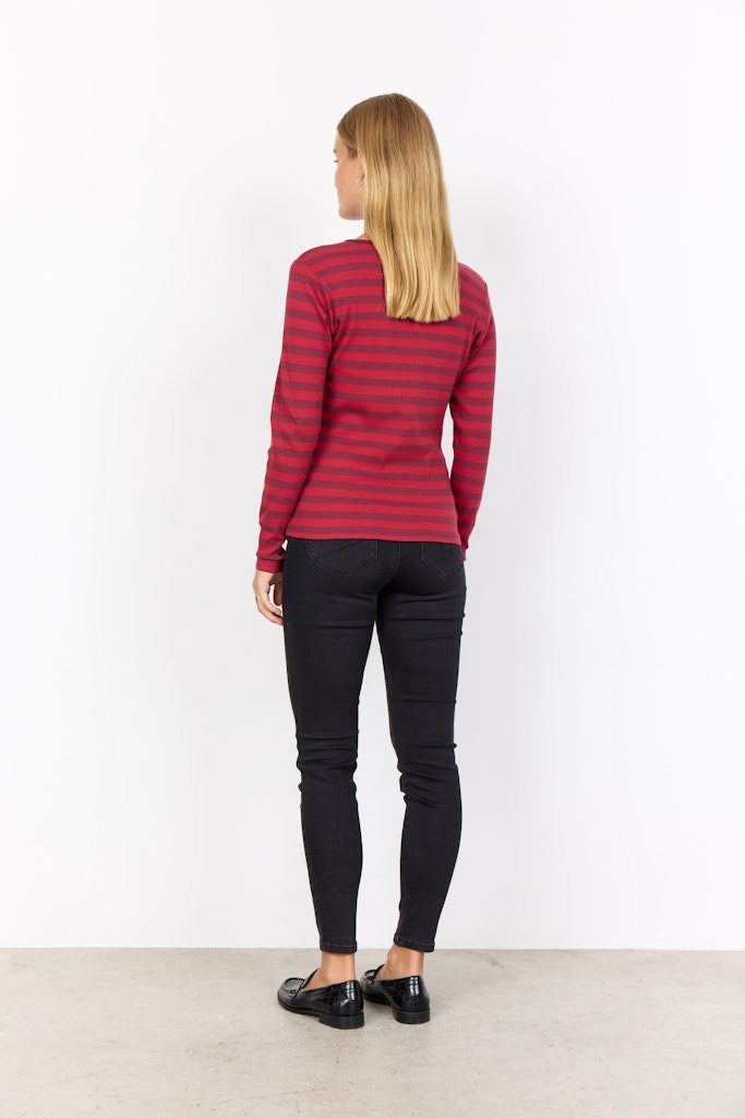 soyaconcept T-Shirt SC-IRIDI 1 RED COMBI günstig online kaufen