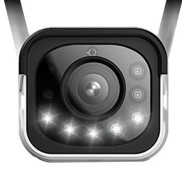 Reolink B5M11WA 5 MP IP Dualband - WLAN Überwachungskamera (Außenbereich, Innenbereich, 5 Megapixel Super HD-Auflösung, 5-fach optisches Zoom, Personen- und Fahrzeugerkennung, 2-Wege-Audio, LED-Scheinwerfern, Alarmsirene, 64 GB Micro SD-Karte inklusive)