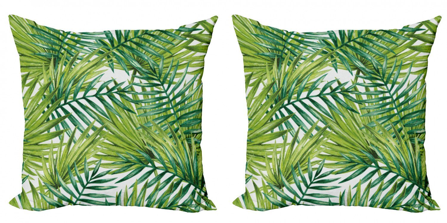 Illustration (2 Bunte Digitaldruck, Kissenbezüge Stück), Accent Pflanze Doppelseitiger Natürliche Modern Abakuhaus