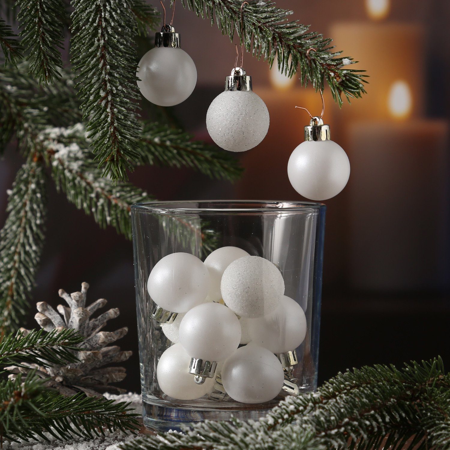 MARELIDA Weihnachtsbaumkugel Christbaumkugel bruchfest D: 3cm glänzend matt günstig online kaufen