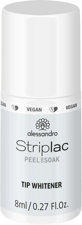 alessandro international UV-Nagellack STRIPLAC PEEL OR SOAK TIP WHITENER  -VEGAN, VEGAN und TIERVERSUCHSFREI - Hält bis zu 3 Wochen