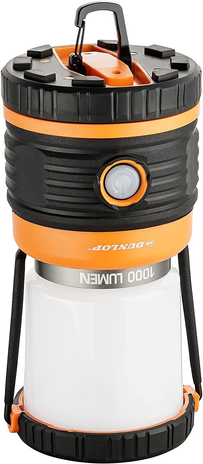 Dunlop LED Gartenleuchte Campingleuchte Dunlop LED OUTDOOR, LED fest integriert, 4 Leuchtmodi dimmbar stoßfest kratzfest 1000 Lumen – Bild 4 von 5