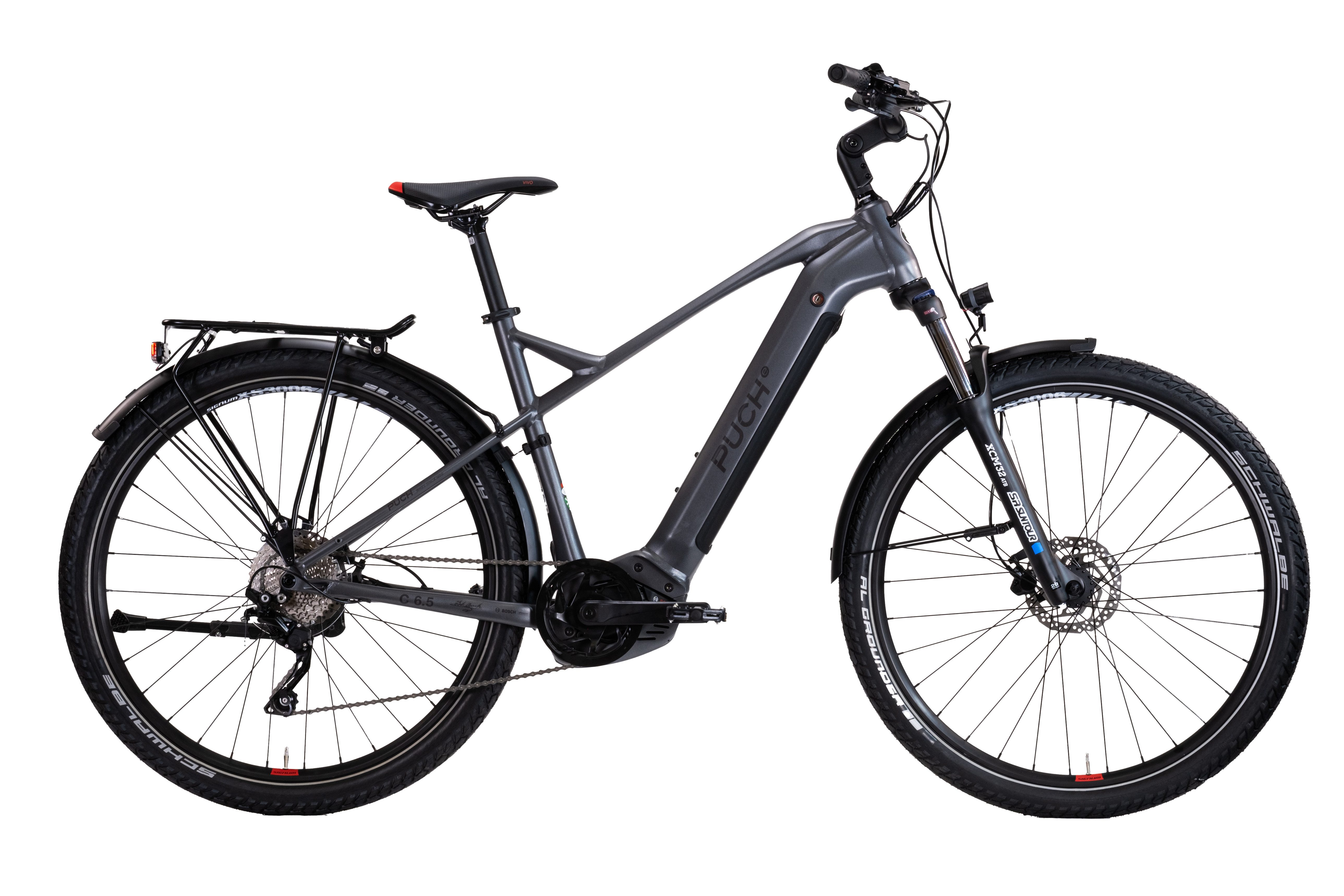 PUCH E-Bike Mountainbike PUCH C6.5 SUV / BOSCH 500 Wh 29" grau 10 Gänge, 10 Gang Shimano DEORE RDM-6000 Schaltwerk, Kettenschaltung, Mittelmotor, 500 Wh, BOSCH PERFORMANCE LINE CX 36 V/250 W