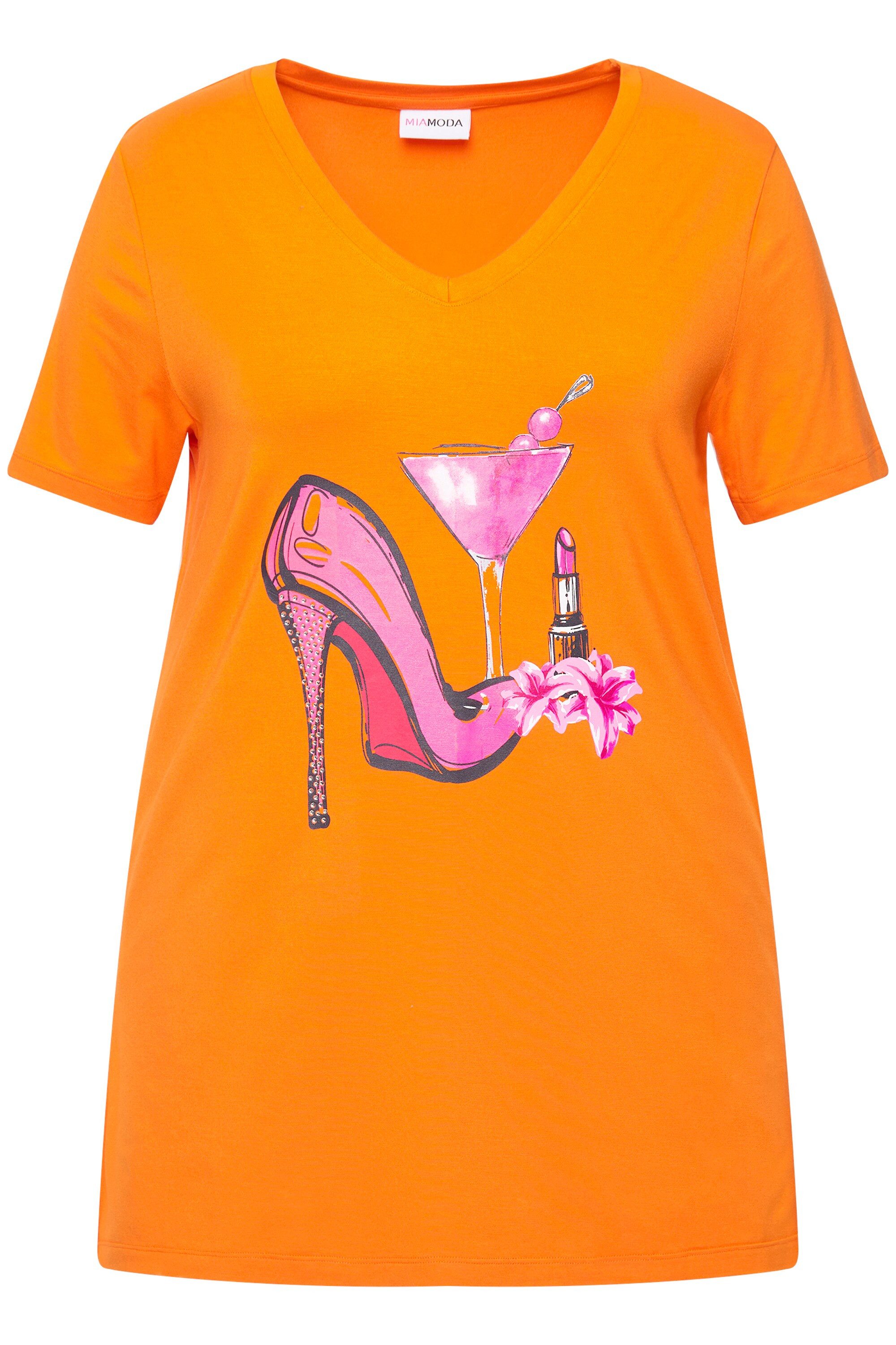 MIAMODA T-Shirt T-Shirt A-Linie Pumps-Motiv Halbarm günstig online kaufen