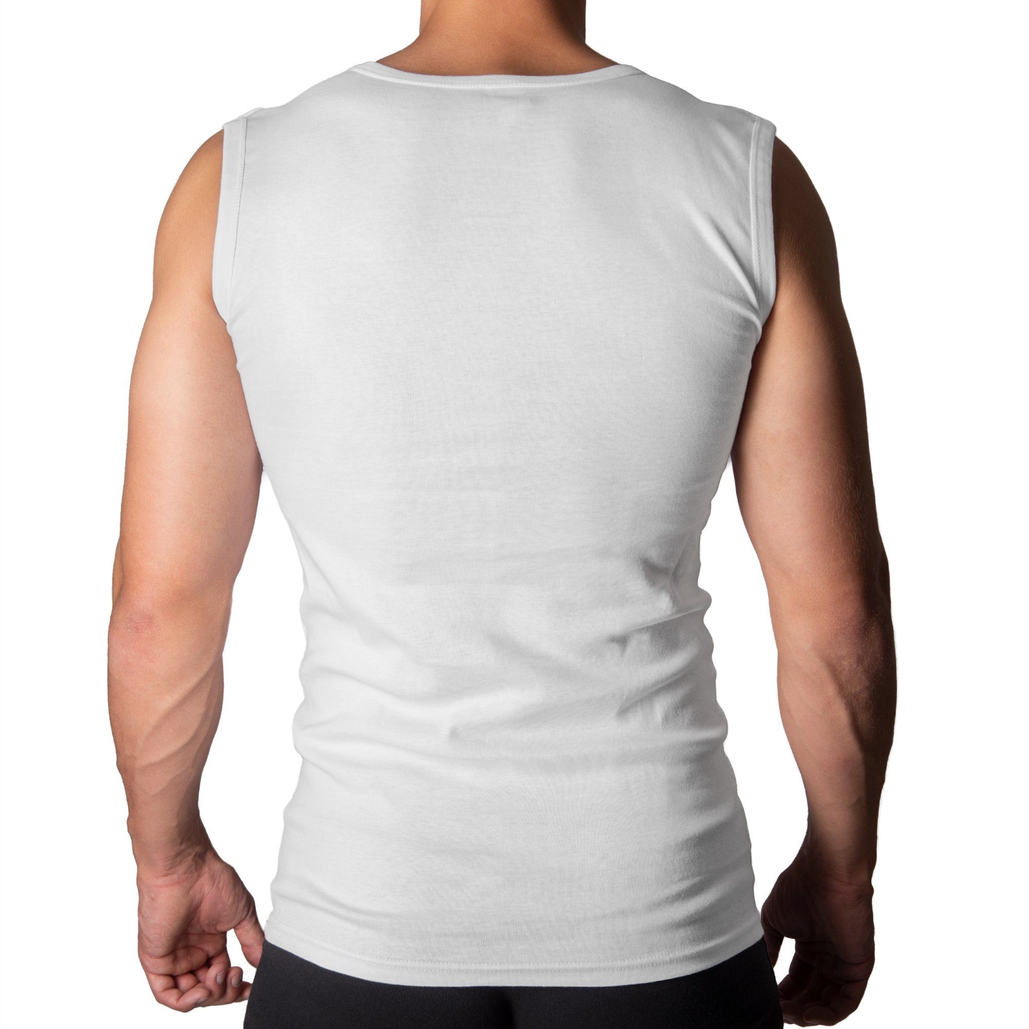 ohne Seitennähte Snake Black Set Unterhemd (2-St) classic Achselhemd Weiß Feinripp