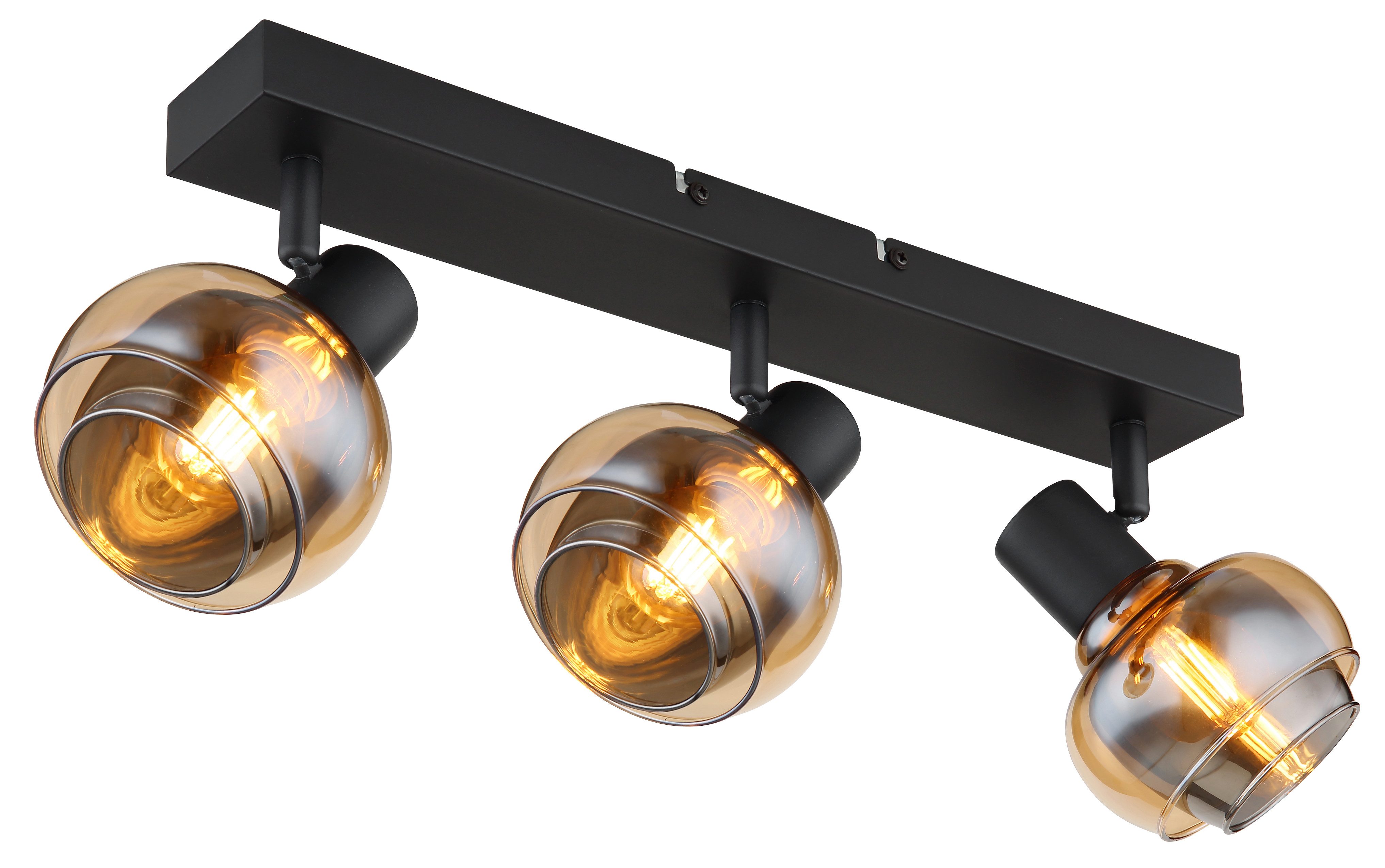 GLOBO LIGHTING Deckenstrahler TOKKI, ohne Leuchtmittel, Deckenspot/Glas gefärbt/Flur/Wohnzimmer