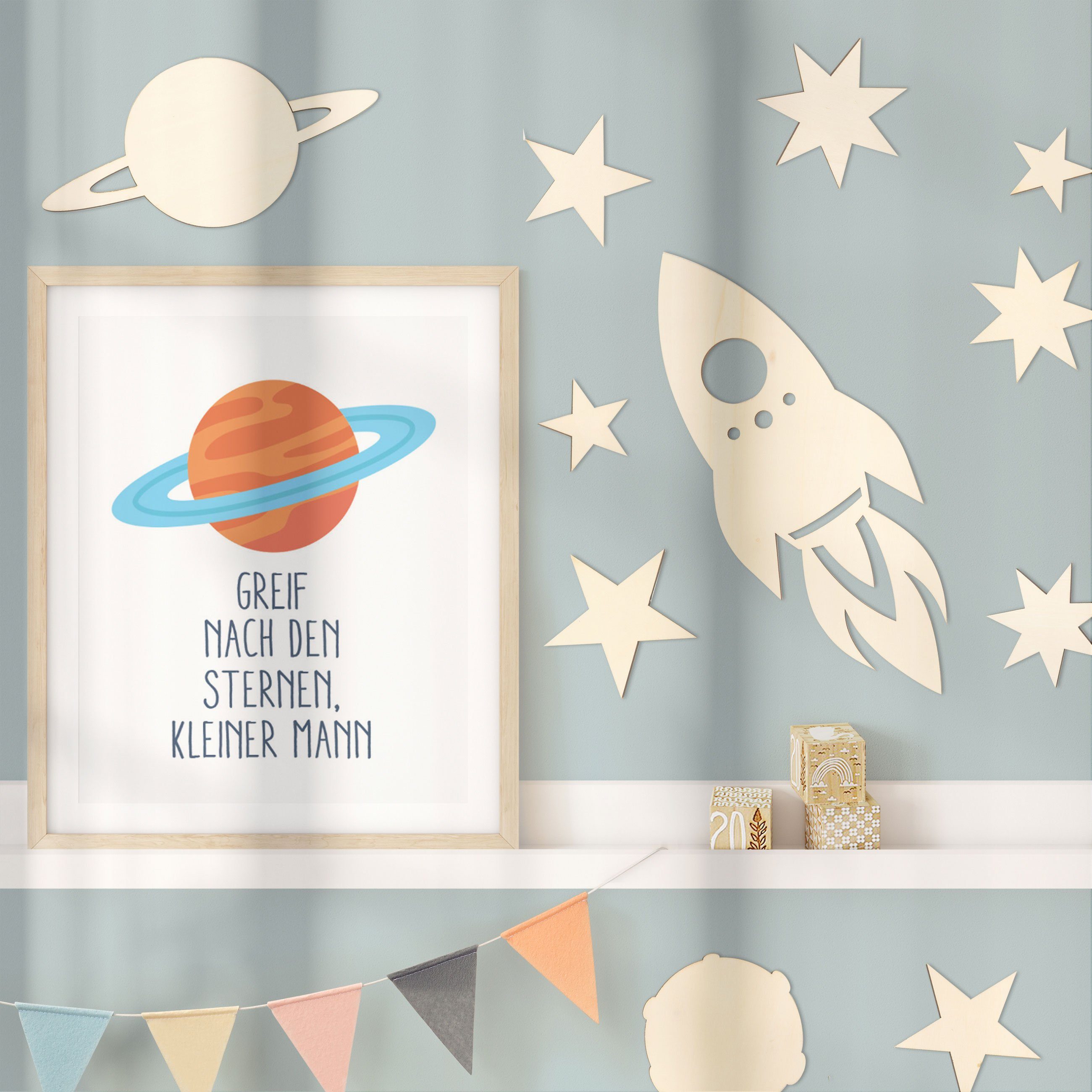 PAPIERDRACHEN Hängedekoration Holz-Cutout Wanddekoration