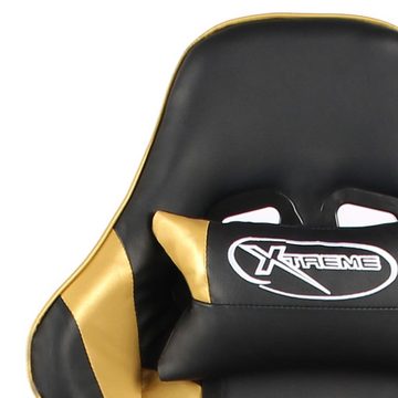 vidaXL Bürostuhl Gaming-Stuhl mit Fußstütze Drehbar Golden PVC