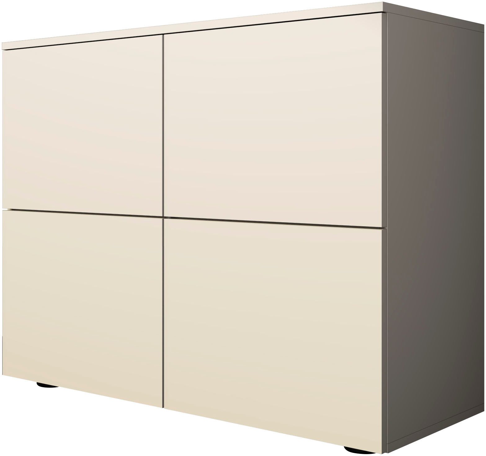 borchardt Möbel Kommode Rova, Sideboard mit 4 Türen, Breite 93 cm, 4-türig, Kommode mit viel Stauraum, kaschmir