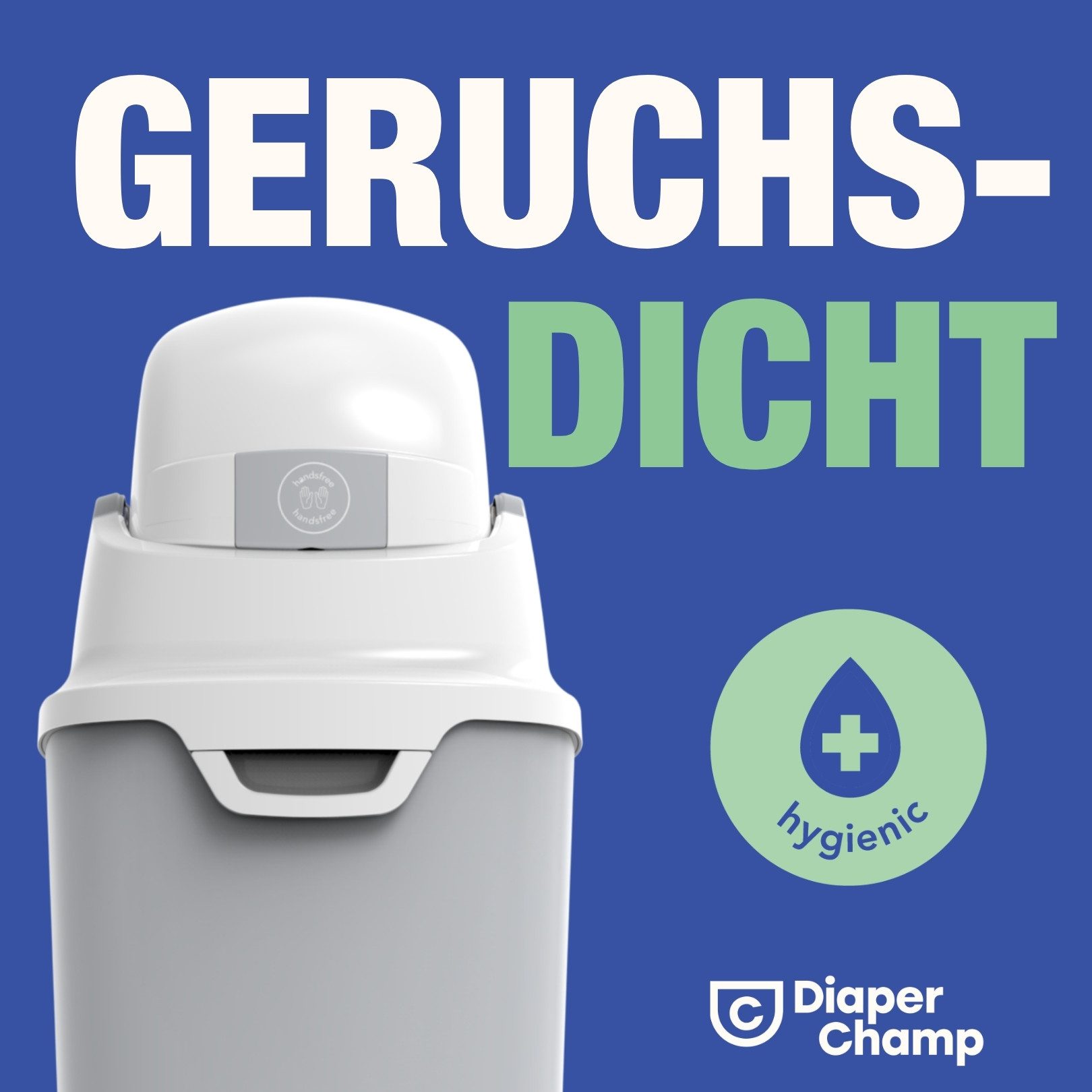Diaper Champ Windeleimer Diaper Champ ONE Medium Handsfree Windeleimer mit Pedal geruchsdicht