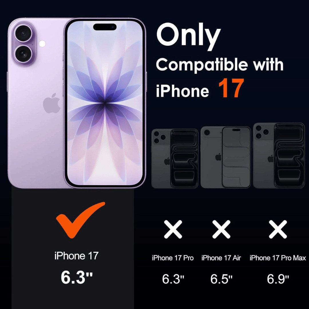 SmartUP Handyhülle + 2X Schutzglas für iPhone 17 Display Panzerglas Panzerfolie Case 9H 6,3 Zoll, kompletter Rundumschutz, MagSafe-Technologie – Bild 2 von 5