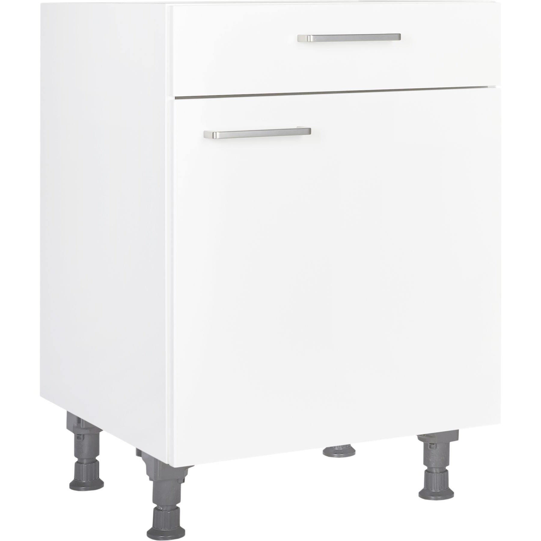 nobilia® Kochfeldumbauschrank KS60 Metallgriff Edelstahlfarbig 263, hochwertig + komplett vormontiert