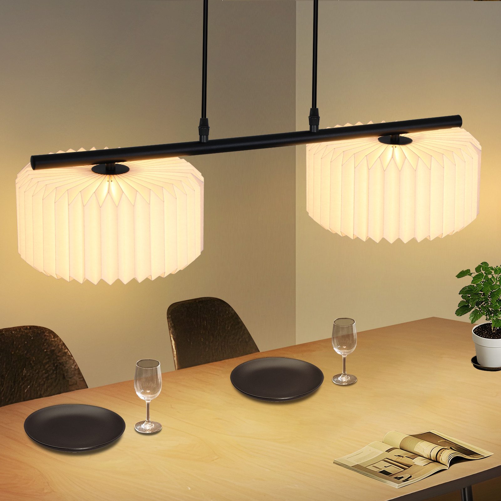 Nettlife Pendelleuchte Esstisch Vintage Weiß G9 günstig online kaufen
