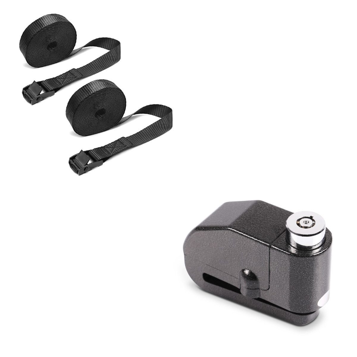 Sitzbank Set Bremsscheibenschloss + Spanngurt S1