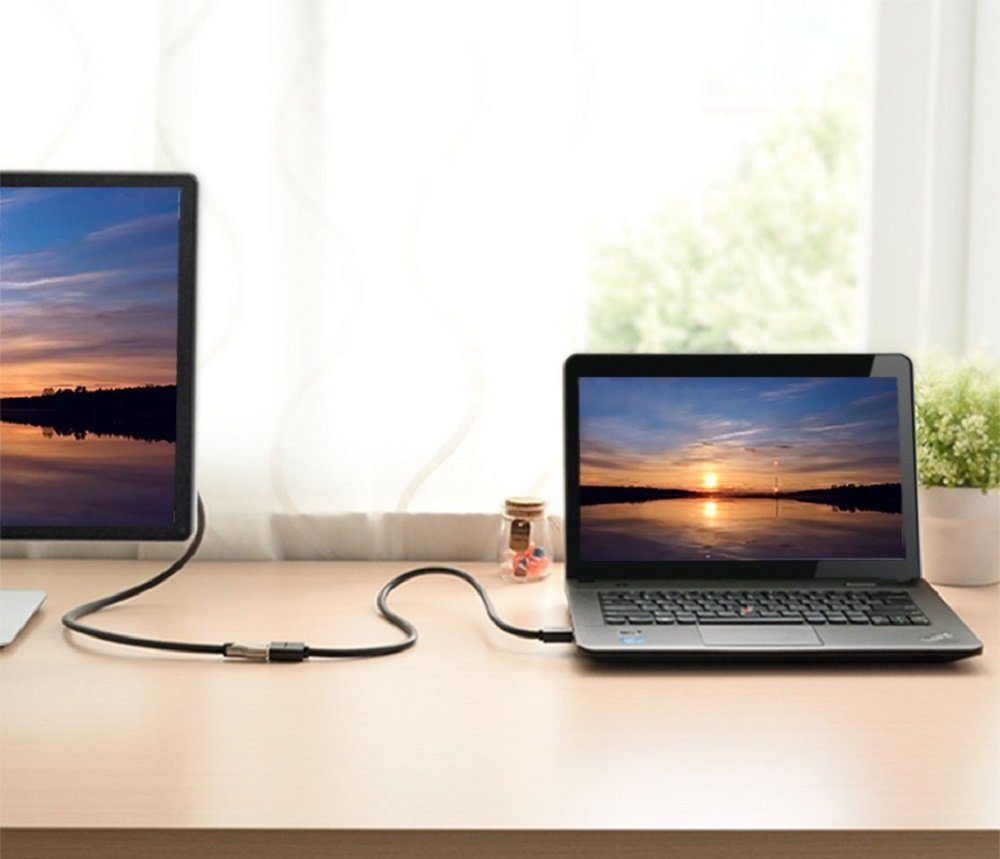 UGREEN Verlängerungskabel weiblich - HDMI männlich 19 Pin 1.4v 4K 60Hz 30AWG HDMI-Kabel, (100 cm)