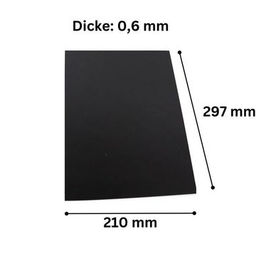 Magnet 5er-Pack flexible Magnetfolie DIN A4 Größe 210x297x0,6 mm Schwarz (5-St)