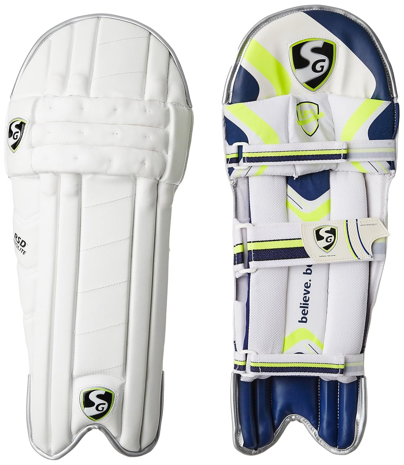 SG Protektoren-Set RSD Prolite Batting Leg Guard für Männer & Jungen (Bestandteile des Pakets: 1 Paar Beinschützer, Cricket-Sicherheitsausrüstung, Cricket-Pads, Batting Leg Armor), Verschlussart: Haken und Schlaufe, Beinschutz für Cricket