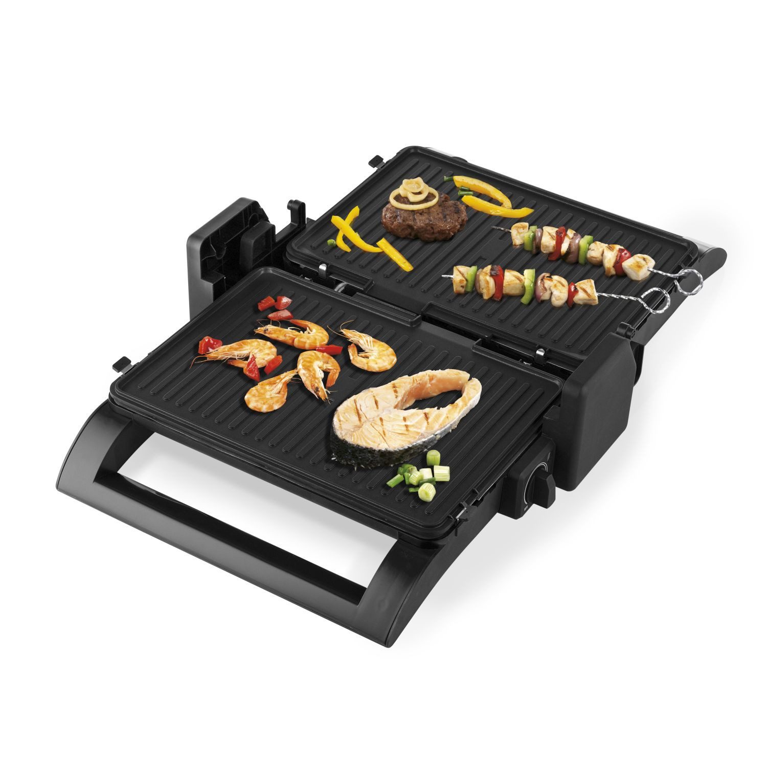 PRINCESS Kontaktgrill Princess 112530 Multi Grill 2-in-1 - Sandwich- und Tischgrill - Wendba, 1500 W, Umkehrbare Platten-Öffnen bis 180°